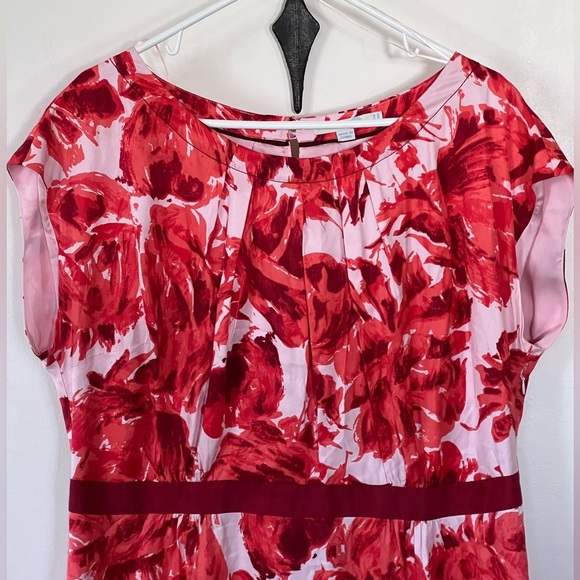 🛍️Boden Silk Blend Floral Sheath Dress Vanessa Size 16R - Picture 2 of 6